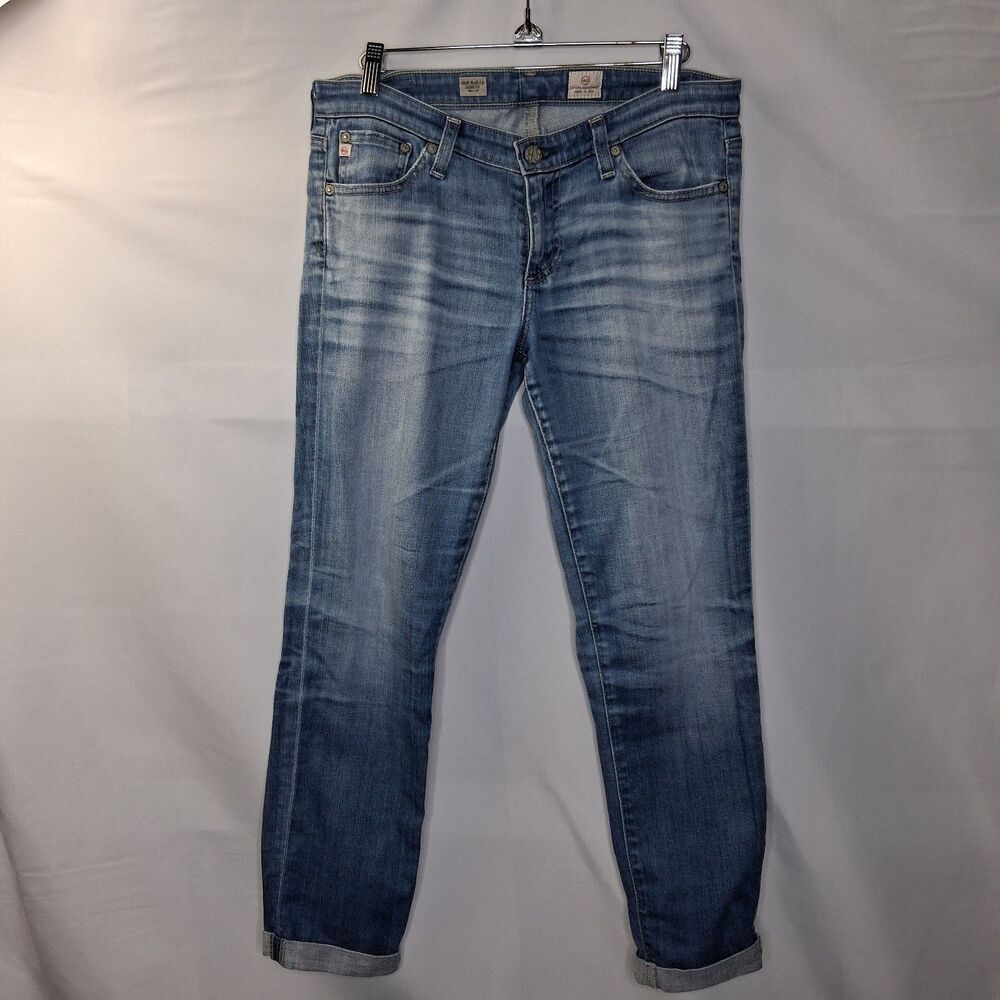 Adriano Goldschmied Women's Stilt Roll-Up Cigarette Denim Jeans Size 28R